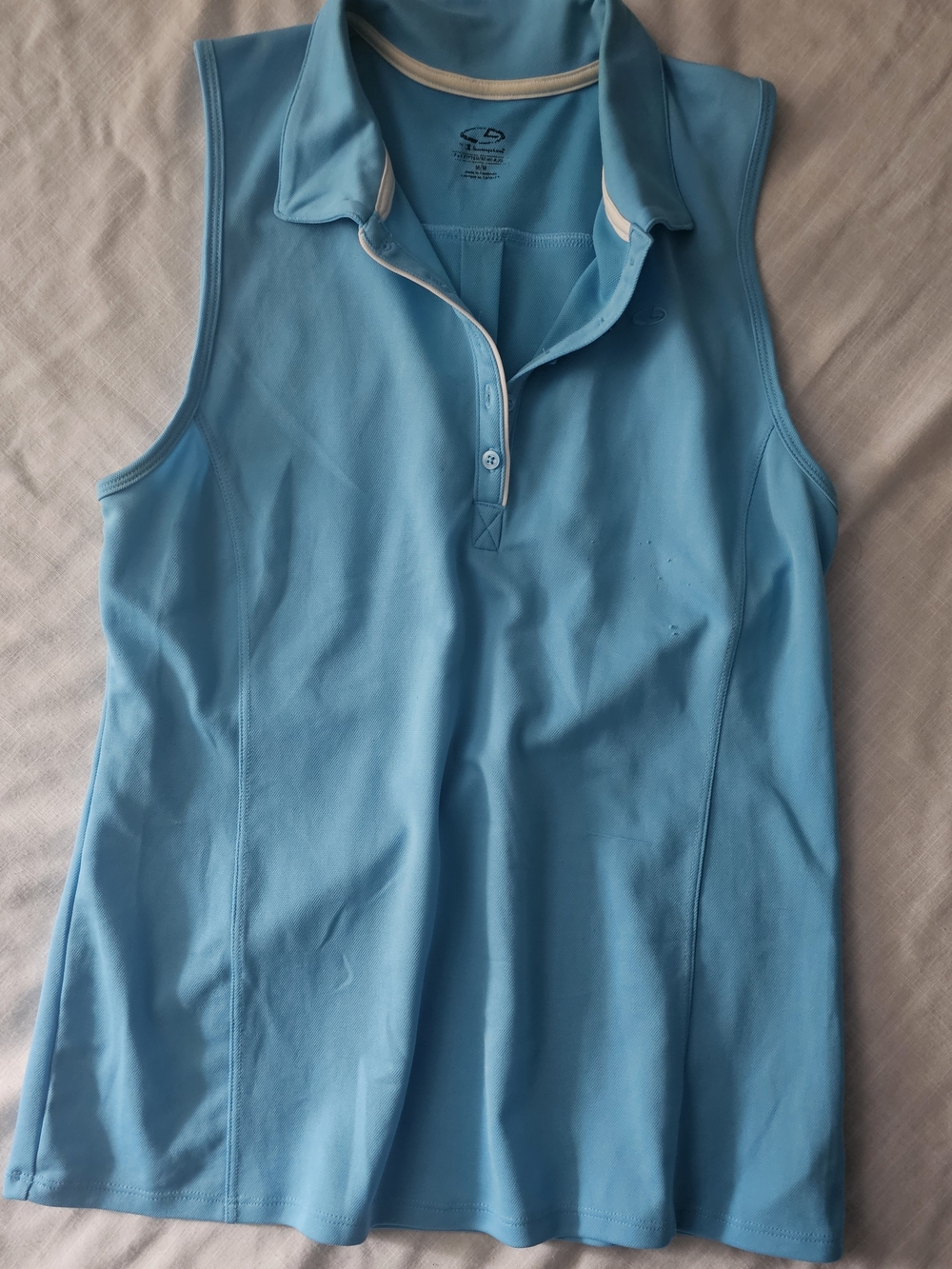 Columbia Light Blue Sleeveless Polo Tank